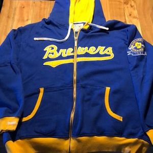 Mitchell & Ness Retro Milwaukee Brewers zip up hoodie